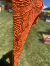 Load image into Gallery viewer, Pumpkin fields shawlette/triangle scarf
