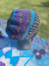Load image into Gallery viewer, Confetti cap with teal & purple bands