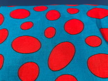 Load image into Gallery viewer, Retro apron(turquoise/ red polka dots)
