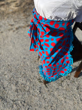Load image into Gallery viewer, Retro apron(turquoise/ red polka dots)