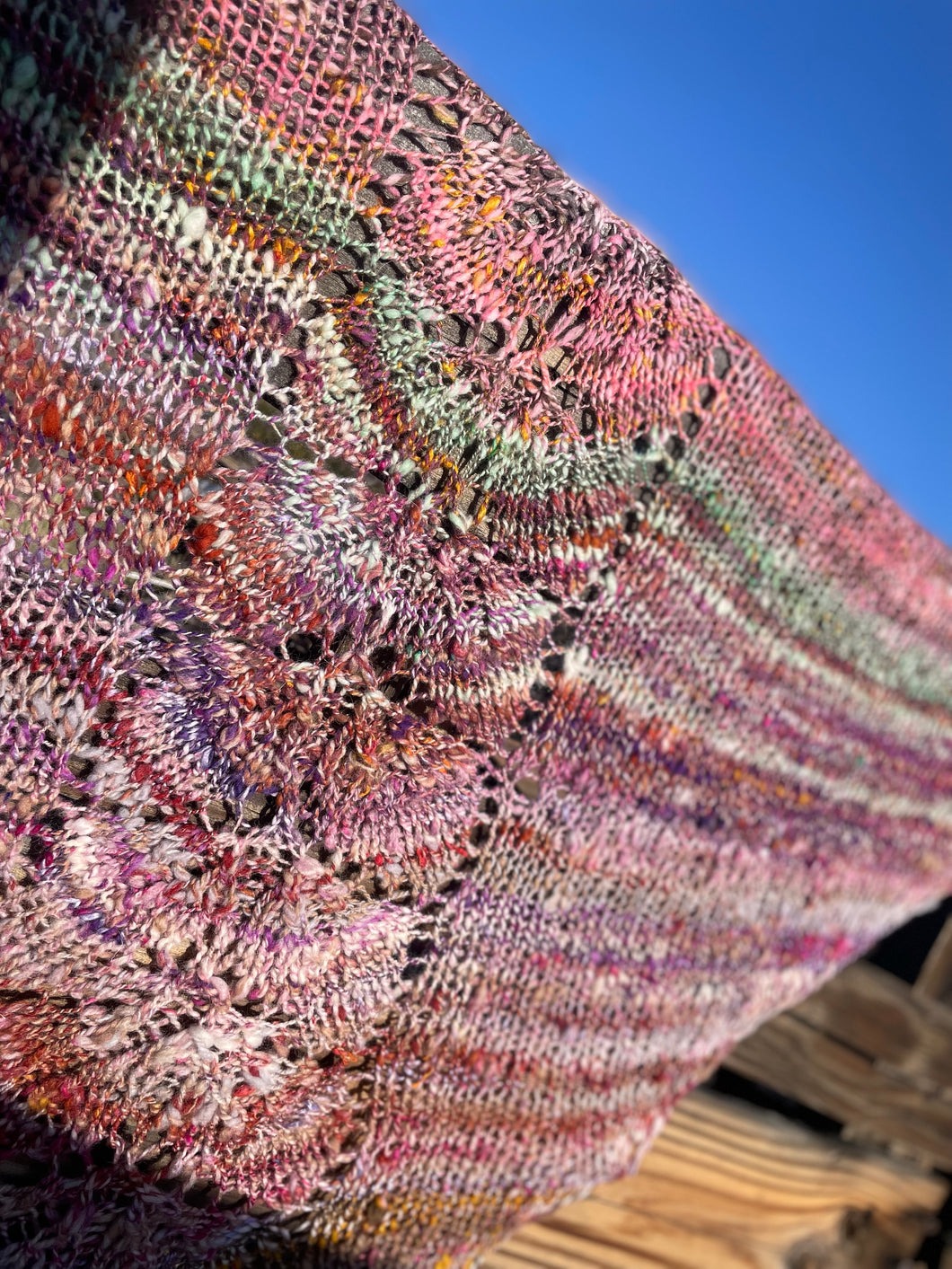 Lace handspun shawl