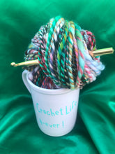 Load image into Gallery viewer, Crochet life 4-ever(pale teal)
