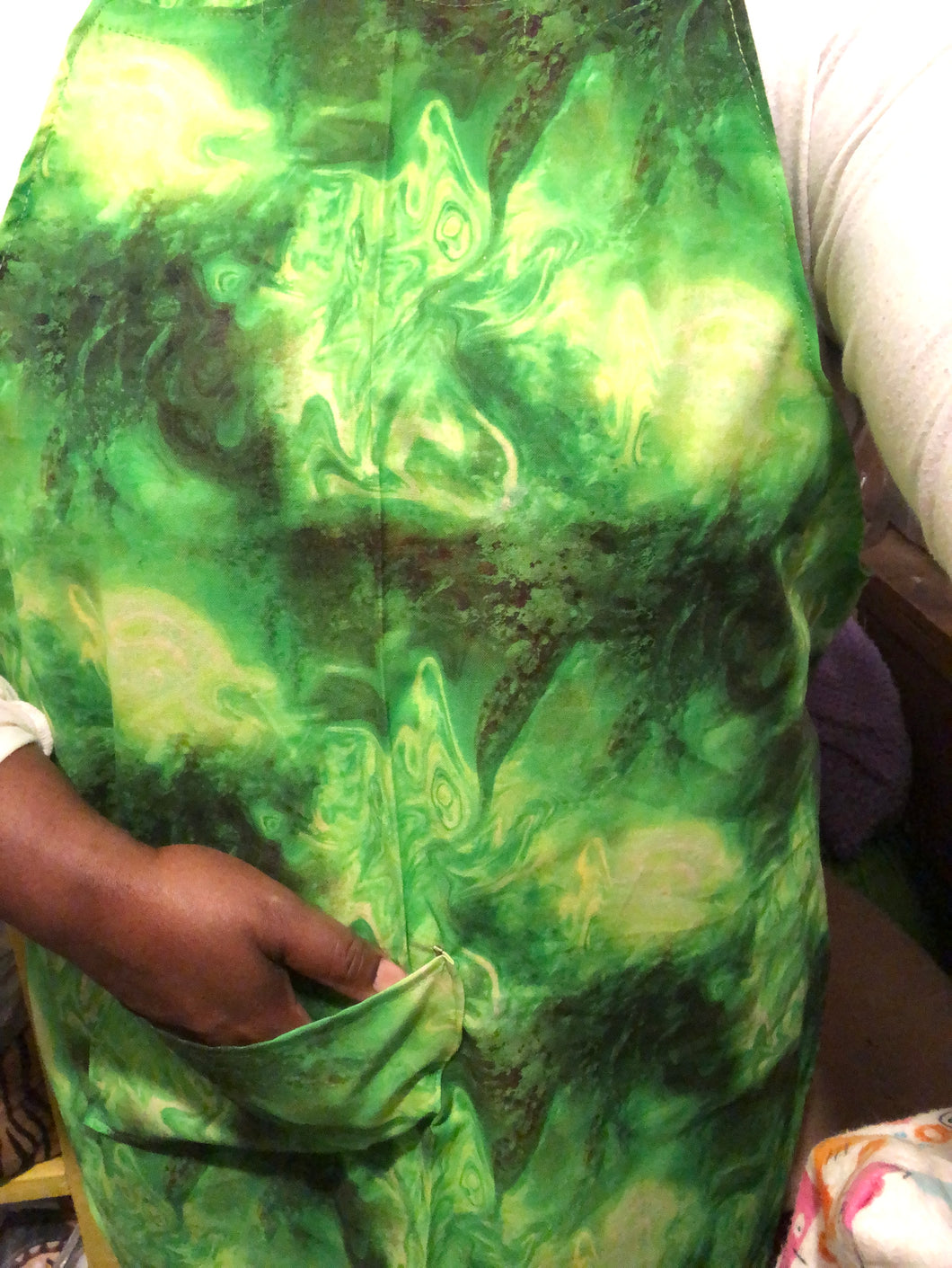 Apron(green tie dye)