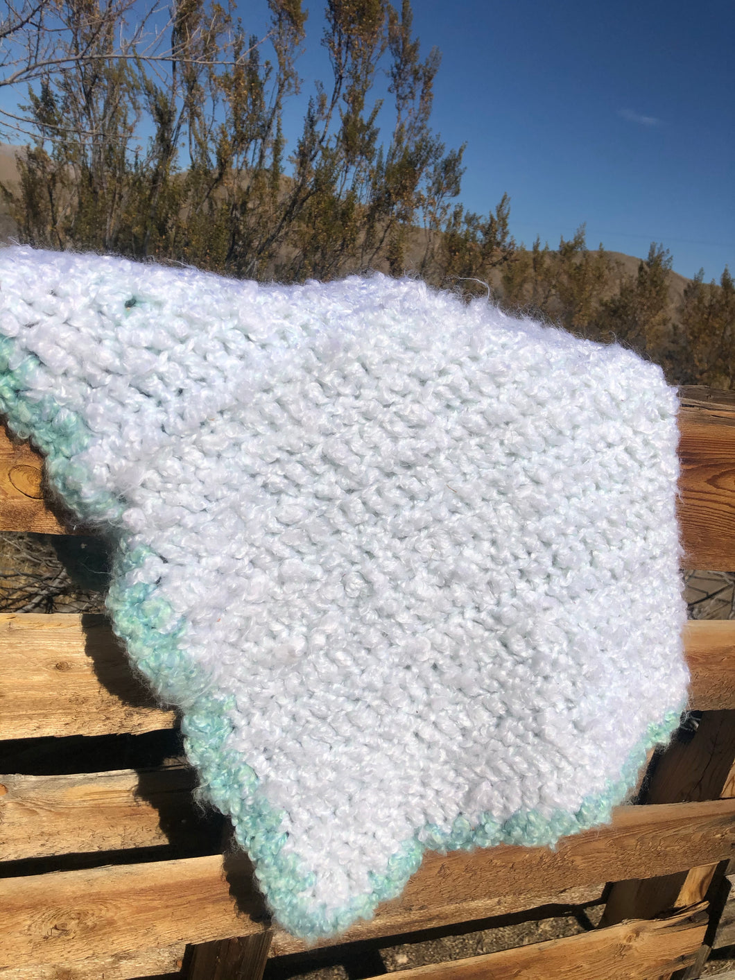 Baby Blanket (pale mint)Last of its kind!